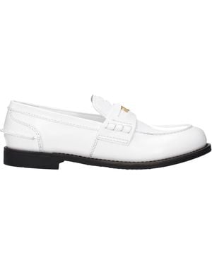 Miu Miu Leather Loafers - White