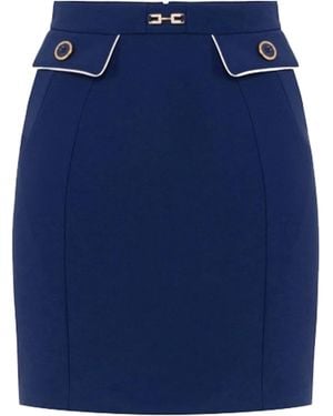 Elisabetta Franchi Crêpe Minirockirt - Blau