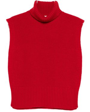DAVANTINO Wool Turtle Neck Sweater - Rood
