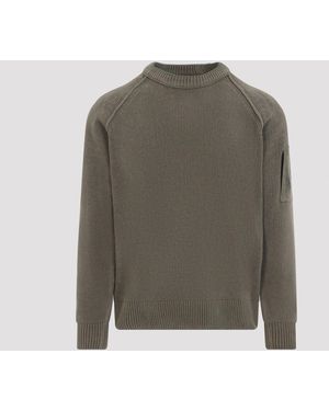 C.P. Company Chenille Crewneck Jumper - Green