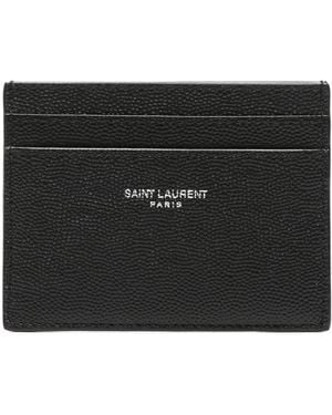 Saint Laurent Grain De Poudre Kreditkartenetui - Schwarz
