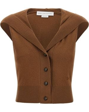 Stella McCartney 'Cosy Knit Hood' Top - Brown