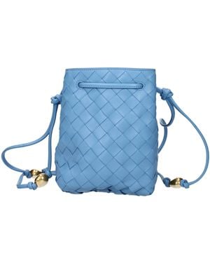 Bottega Veneta Crossbody Bags Sky/Windy Leather - Blue