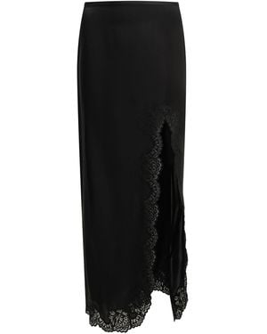 Valentino Lange Rok Met Ruches - Zwart