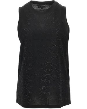 Emporio Armani Cotton Tank Top - Black
