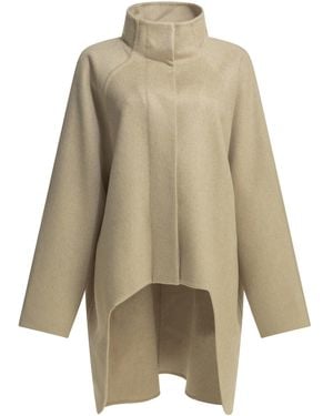 Alaïa Langer asymmetrischer Kaschmirmantel - Natur