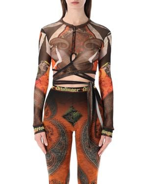 OTTOLINGER Mesh Loop Longsleeves Top - Red