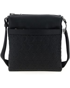 Ferragamo 'gancini' Crossbody Tas - Zwart