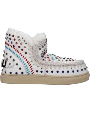 Mou Stivaletti Donna Pelle Bianco/Viola - White