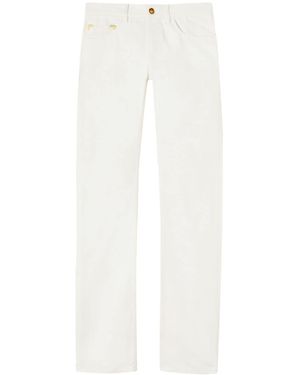 Palm Angels Woman Beige Jeans Pwyb032 R24 Den003 - Blanco