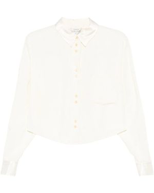 Forte Forte Fluid Chic Velvet Boxy Shirt - White