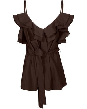 P.A.R.O.S.H. Blusa - Brown