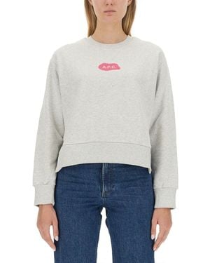 A.P.C. Sweatshirt With Logo - White