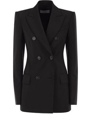 Sportmax Spxadamo Op Maat Gemaakte Blazer Van Scheerwol Met Dubbele Rij Knopen - Zwart
