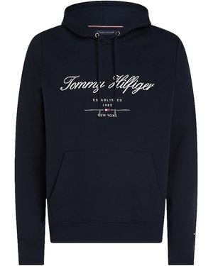 Tommy Hilfiger Mit Kapuze -Sweatshirt mit gesticktem Logo - Blau