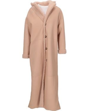LA ROSE Cappotto Montone Lungo Reversibile - Naturel