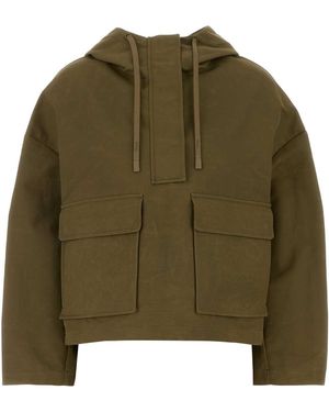 Herno Army Green Cotton Blend Jacket
