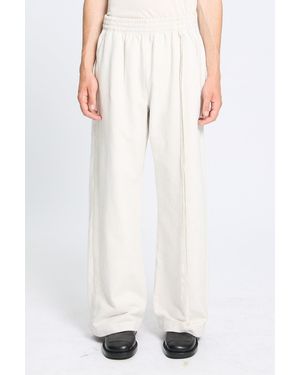Ann Demeulemeester Boas Comfort Joggers With Herringbone Side Band - White