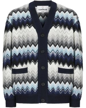 Missoni Vest Met Chevron Patroon - Blauw