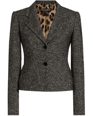 Dolce & Gabbana Melierte Jacke - Schwarz