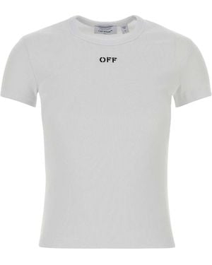 Off-White c/o Virgil Abloh Off Stamp Rib Basic Tee - White