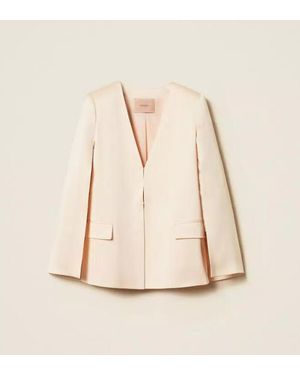 Twinset Cape Jacket - Natural