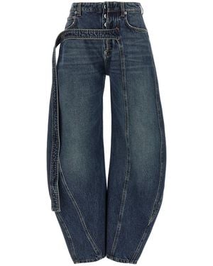Jean Paul Gaultier 'The Denim Strap' Jeans - Blue