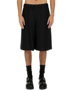 McQueen Patterned Shorts - Black
