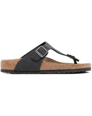 Birkenstock Gizeh Zwart, Geolied Leer En Andere Leerartikelen - Meerkleurig