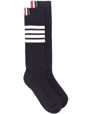 Thom Browne Calzini Con Dettaglio A 4 Righe - Blu