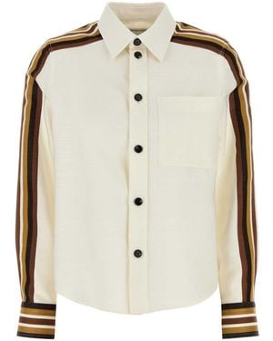 Bottega Veneta Ivory Viscose Blend Shirt - Natural