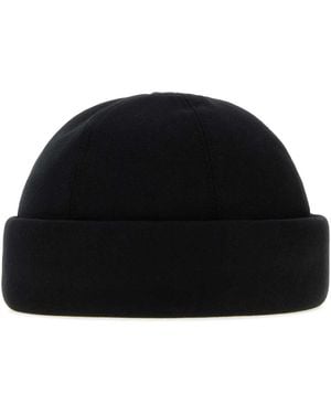 Giorgio Armani Cotton Blend Hat - Black