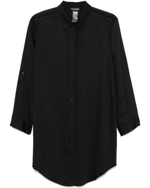 Emporio Armani Logo Strandkleid - Schwarz