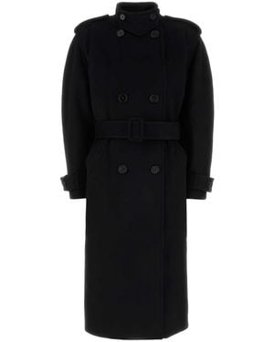 Chloé Mock Collar Trench Coat - Black