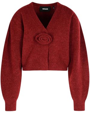 ROTATE BIRGER CHRISTENSEN Roteer Bourgondië Alpaca Blend Cardigan - Rood