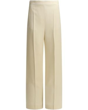 Valentino Silk Tailored Trousers - Natural