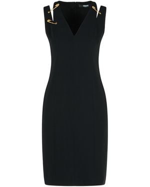 Versace Black Viscose Blend Vestido - Negro