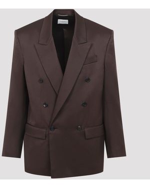 Saint Laurent Double Brestaed Jacket - Braun
