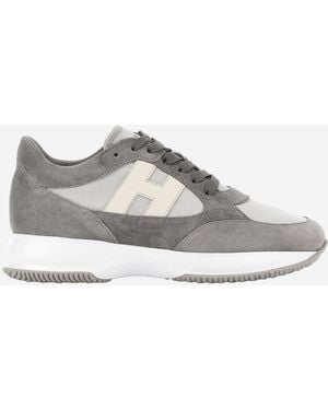 Hogan Interactive Sneakers aus Leder und Nylon - Grau