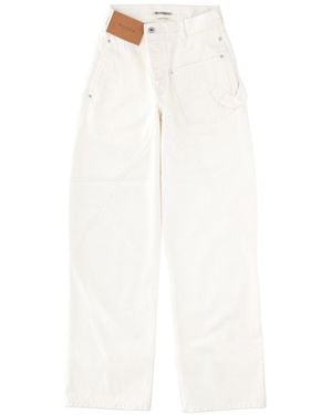 JW Anderson Twisted Workwear Denim Jeans - White