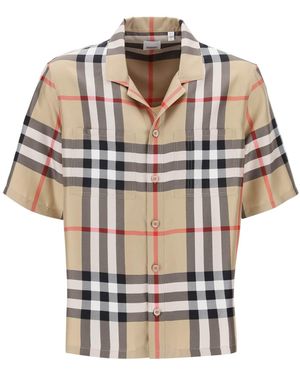 Burberry Camicia Bowling - Bianco