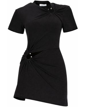 Rabanne Ring-Detail Mini Dress - Black