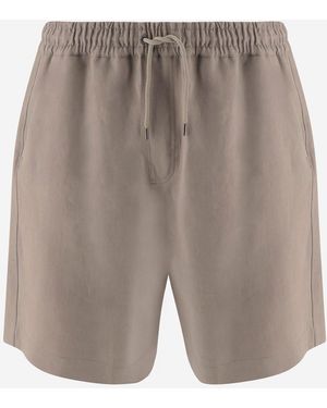 Giorgio Armani Short Linen Pants - Natural