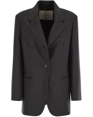 Weekend by Maxmara Edmea Wool Canvas Blazer - Black