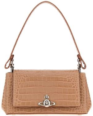 Vivienne Westwood Camel Leather Medium Hazel Shoulder Bag - Brown