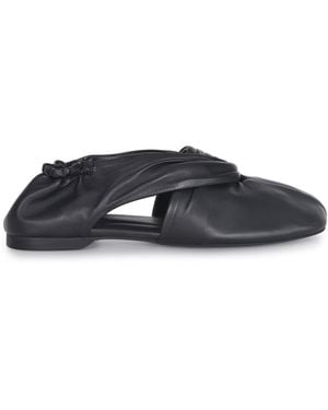 Alohas Ballerinas Made Of Leather - Black