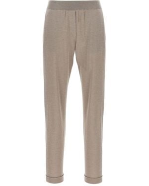 Brunello Cucinelli Wolle und Seidenhose - Grau