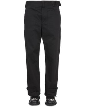 McQueen Cargo Pants With Belt Closure - Black