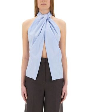 Stella McCartney Sleeveless Top With Panel - Blue
