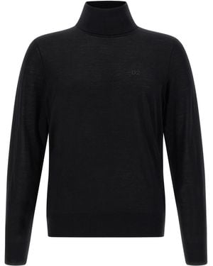 DSquared² Pull à col roulé en laine - Noir